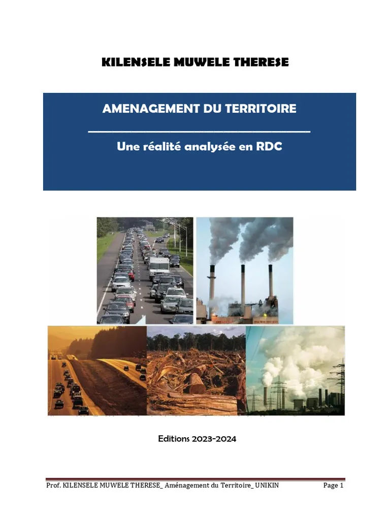 Ouvrage : l'aménagement du territoire en RDC